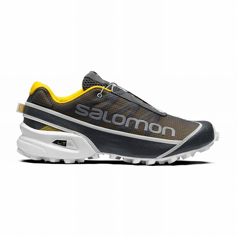 Salomon Israel STREETCROSS - Mens Trail Running Shoes - Dark Blue/Yellow (GSDJ-26701)